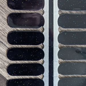 Nail Wraps - Glitter Black Sky